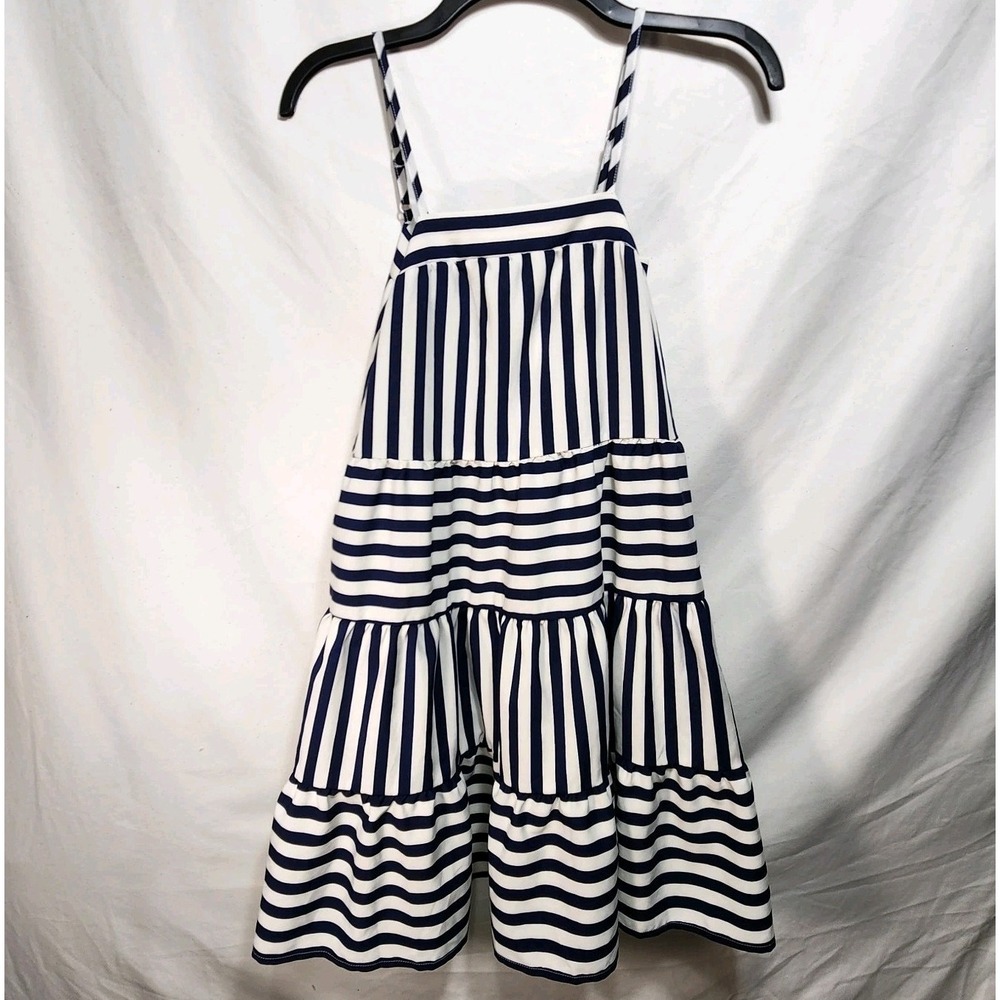 SHEIN Girls Striped Cami Dress Size 9Y Blue‎ / White